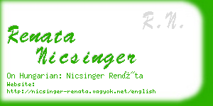 renata nicsinger business card